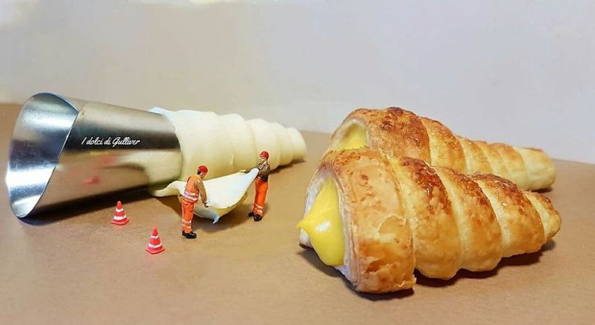 Matteo Stucchi é um chef pâtissier de Monza, na Itália, que cria mundos em miniatura para deixar as suas sobremesas ainda mais incríveis. Para acompanhar as criações, é só seguir o italiano no Instagram @idolcidigulliver