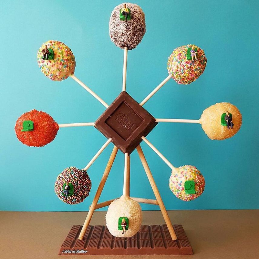 Matteo Stucchi é um chef pâtissier de Monza, na Itália, que cria mundos em miniatura para deixar as suas sobremesas ainda mais incríveis. Para acompanhar as criações, é só seguir o italiano no Instagram @idolcidigulliver