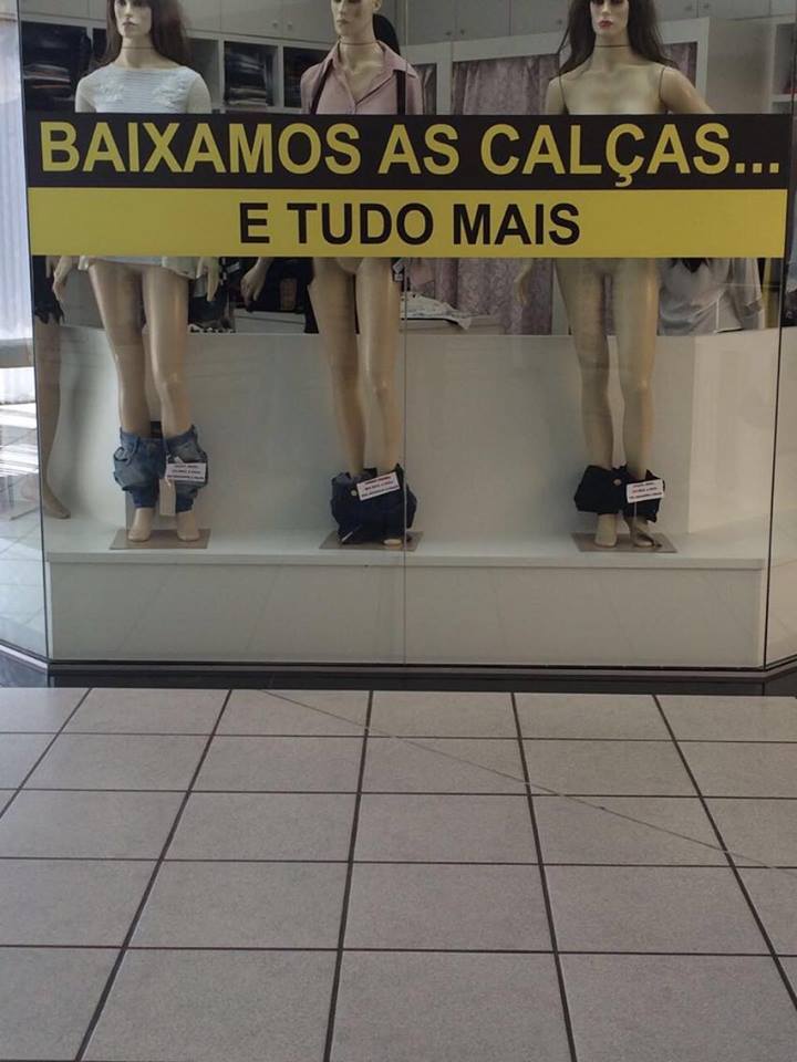 E por que não também as calças?