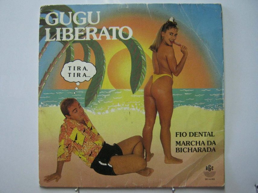 E na época do disco de vinil também estrelou essa capa de gosto duvidoso