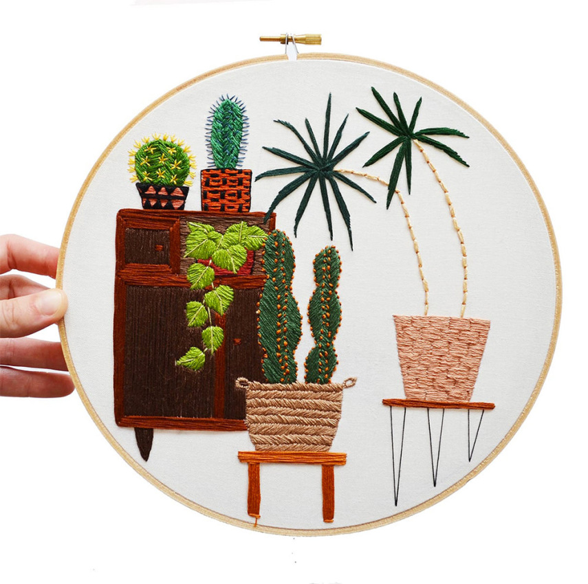 Artista dos EUA cria bordados inspirados no universo das plantas