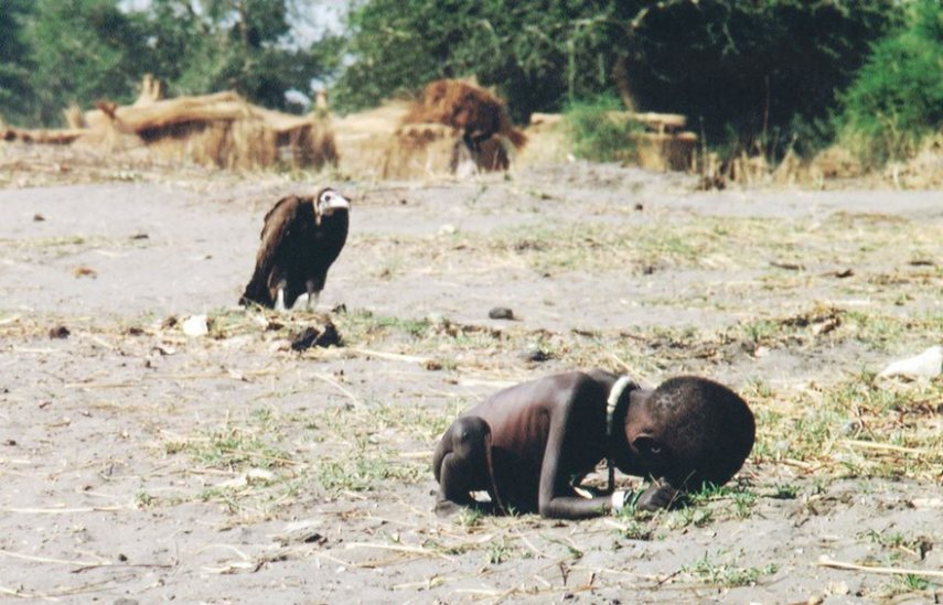 Criança faminta, na África do Sul, 1993