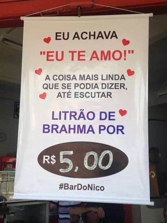 Esse vendedor só coloca verdades em forma de cartaz.