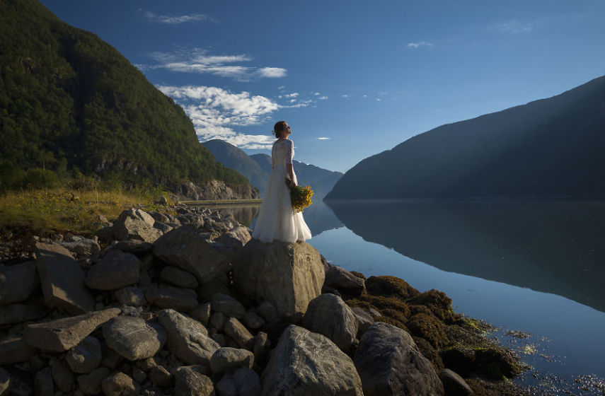 Este casal viajou pela Noruega e Suécia por 45 dias após o casamento