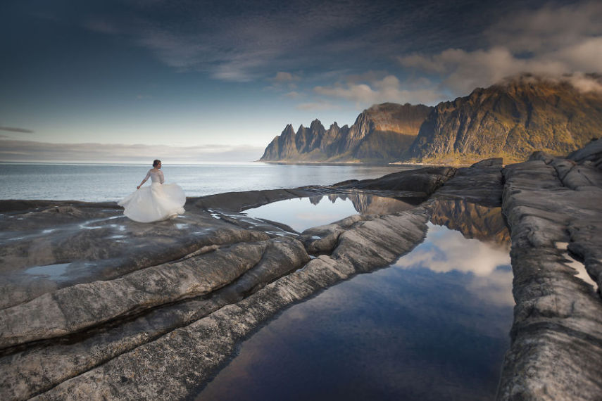 Este casal viajou pela Noruega e Suécia por 45 dias após o casamento