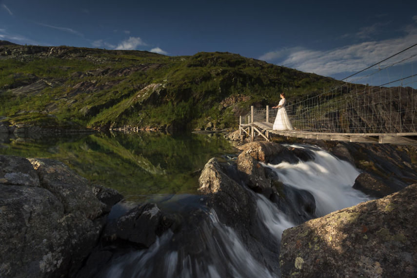 Este casal viajou pela Noruega e Suécia por 45 dias após o casamento