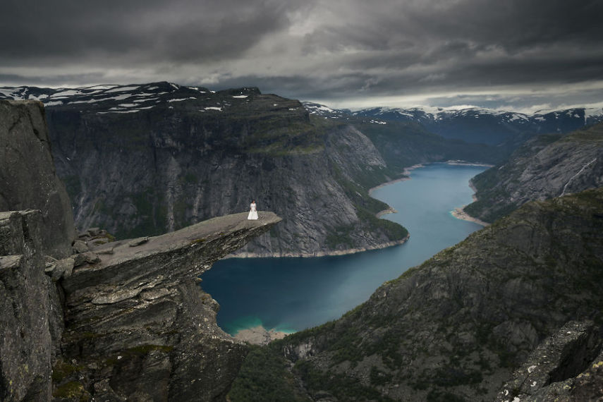 Este casal viajou pela Noruega e Suécia por 45 dias após o casamento
