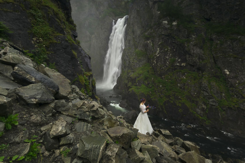Este casal viajou pela Noruega e Suécia por 45 dias após o casamento