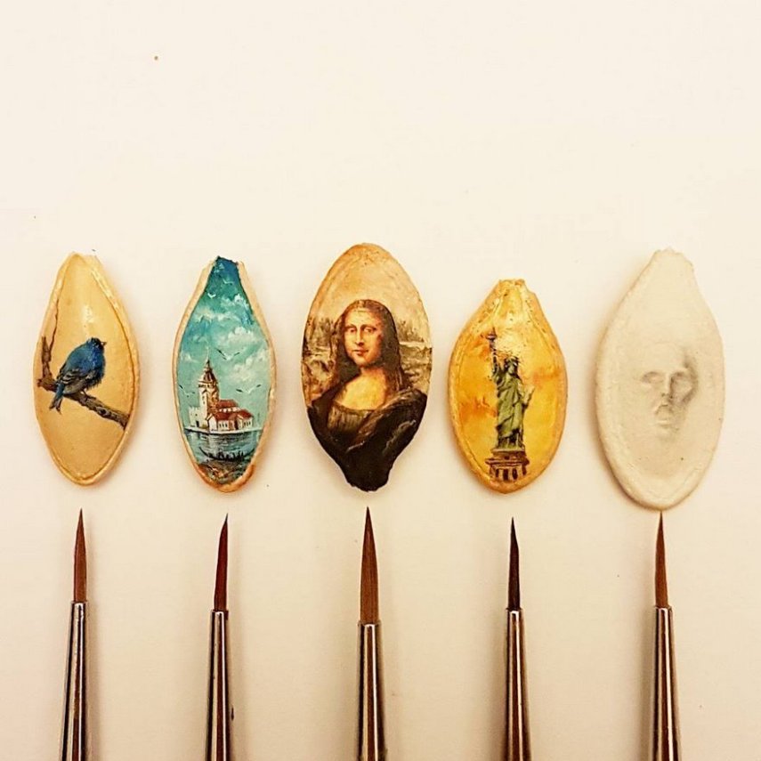 Hasan Kale, da Turquia, não precisa de muito espaço para expressar sua arte e criar desenhos lindos