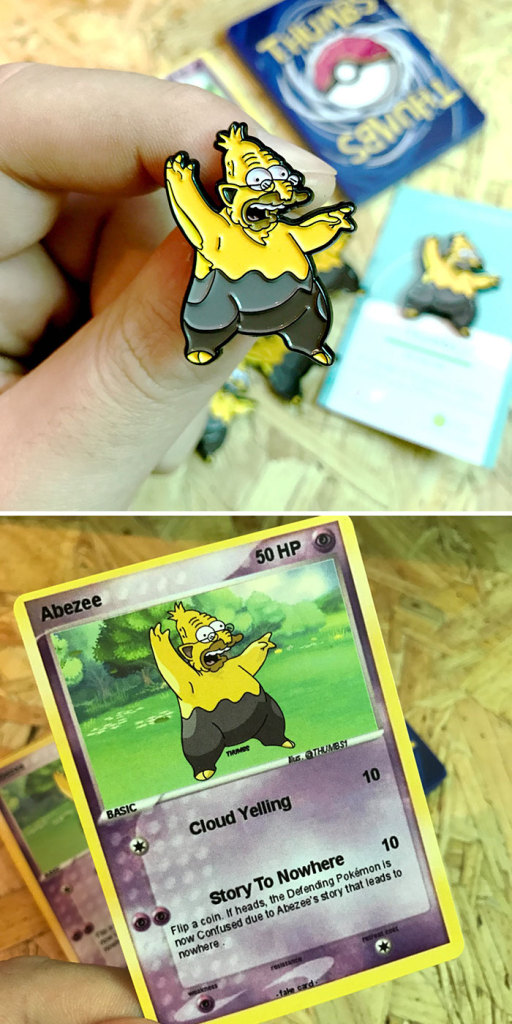 O designer e ilustrador londrino criou um mix incrível de alguns dos nossos personagens favoritos dos desenhos Simpsons e Pokémon. Certeza que o seu favorito está aí, também!