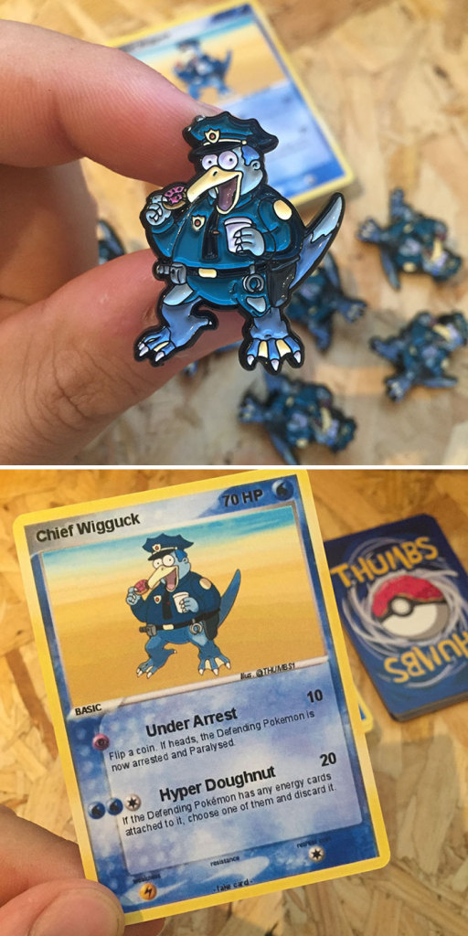 O designer e ilustrador londrino criou um mix incrível de alguns dos nossos personagens favoritos dos desenhos Simpsons e Pokémon. Certeza que o seu favorito está aí, também!