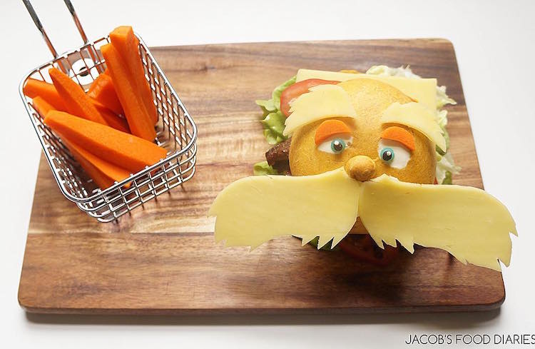 Laleh Mohmedi capricha nos pratos para que o filho Jacob, de 4 anos, tenha uma alimentação saudável. Cada um leva mais ou menos 35 minutos de montagem. Coragem, hein?