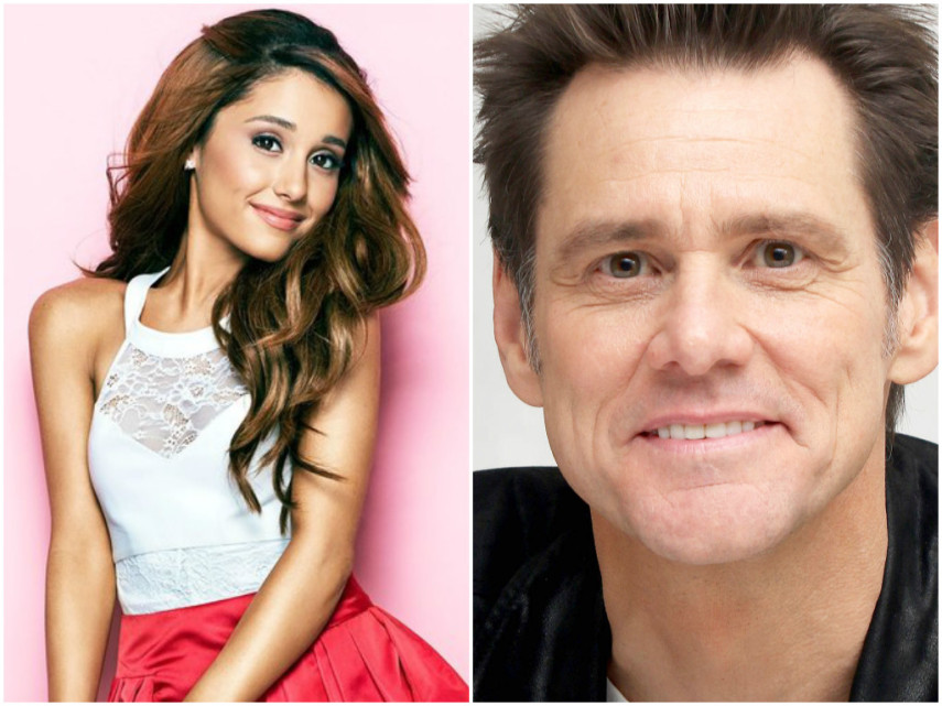 Ariana Grande afirmou que Jim Carrey era seu crush da infância. Quando ela conheceu o ator pessoalmente, em abril de 2014, ela caiu no choro
