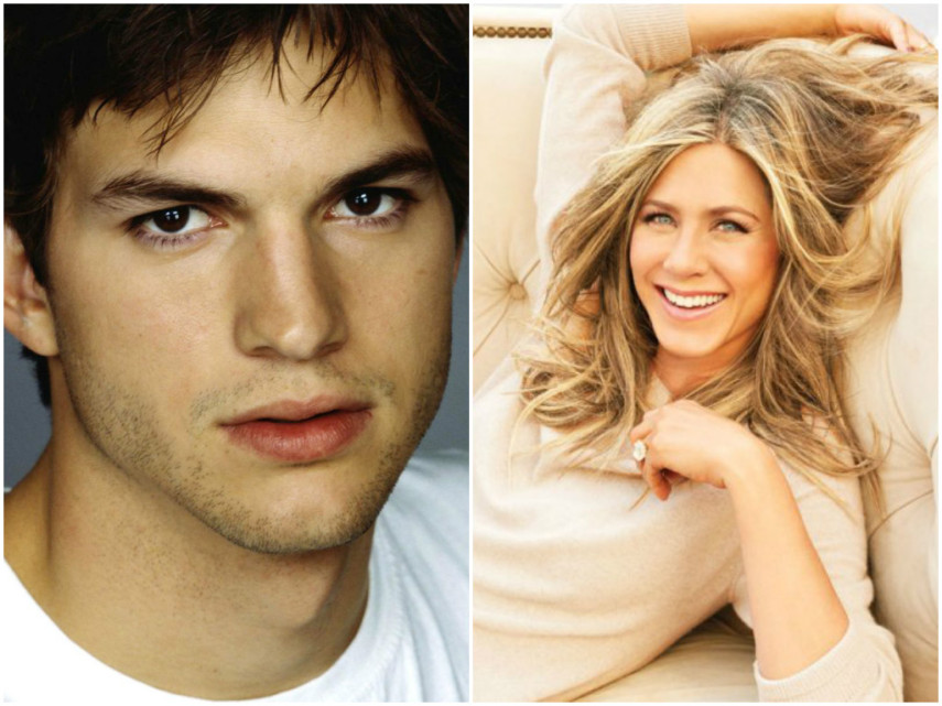 Ashton Kutcher disse que seu crush da adolescência era Jennifer Aniston. 