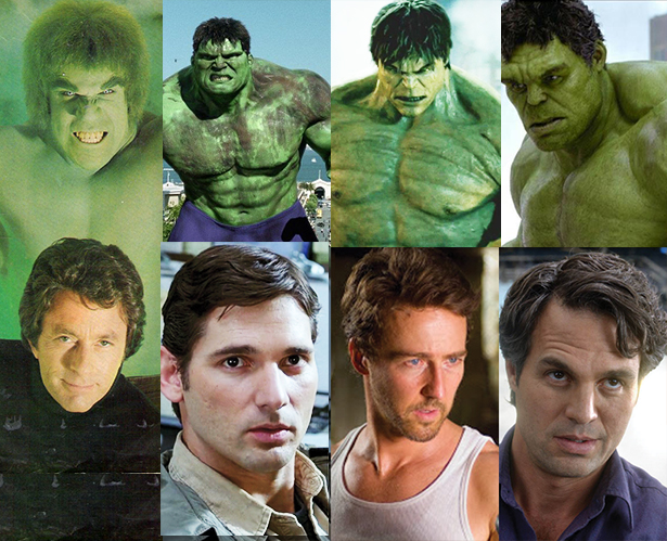 Lou Ferrigno, Edward Norton, Eric Bana e Mark Ruffalo