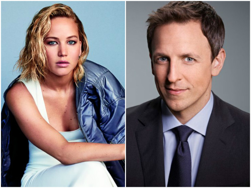 Jennifer Lawrence falou que seu crush era Seth Meyers, durante Late Night With Seth Meyers em dezembro de 2015. A atriz revelou que planejou chamar o apresentador para sair alguns anos atrás, quando ele era do Saturday Night Live