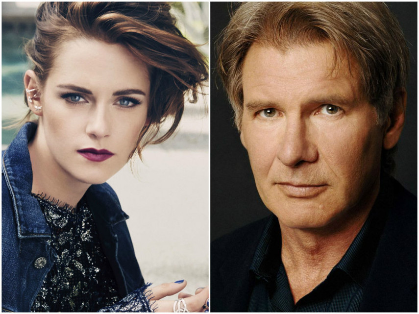 Kristen Stewart contou que acha Harrison Ford um charme e admitiu que tem uma grande atração pelo astro de Indiana Jones