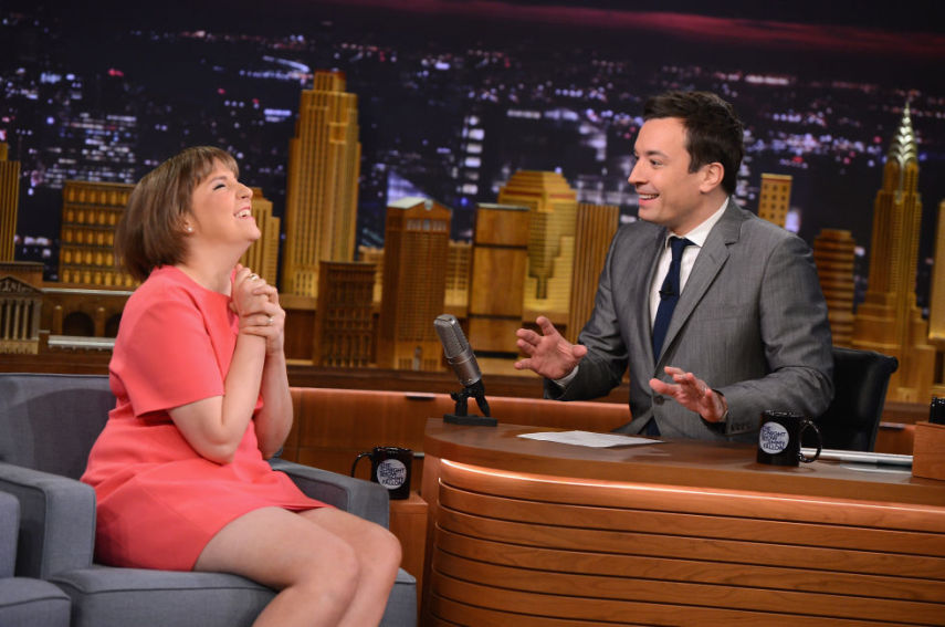 Lena Dunham é outra apaixonada por Jimmy Fallon. Durante a participação no programa do entrevistador em 2012, ela disse: 