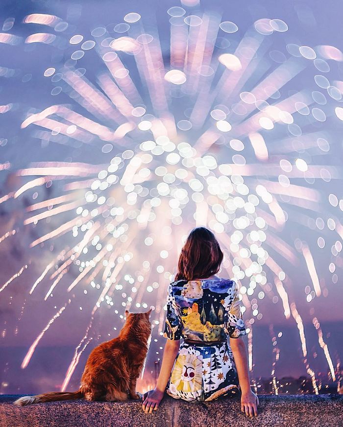 A fotógrafa Kristina Makeeva mostra o lado deslumbrante da cidade em meio a luzes e neve
