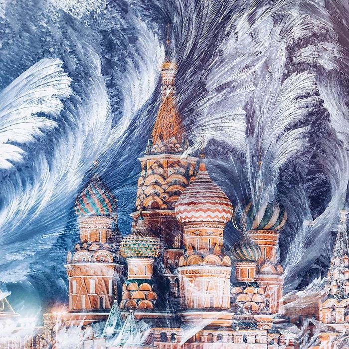 A fotógrafa Kristina Makeeva mostra o lado deslumbrante da cidade em meio a luzes e neve