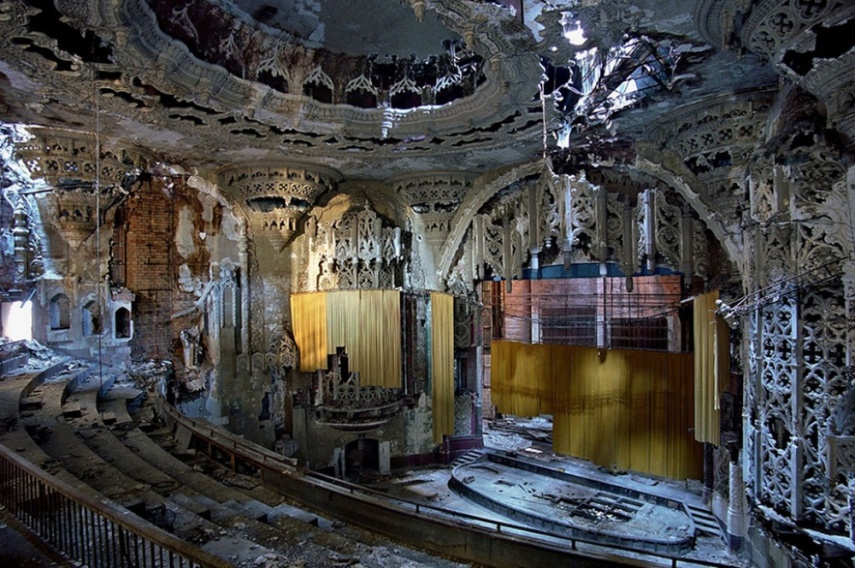 Antigo teatro, em Detroit, nos Estados Unidos