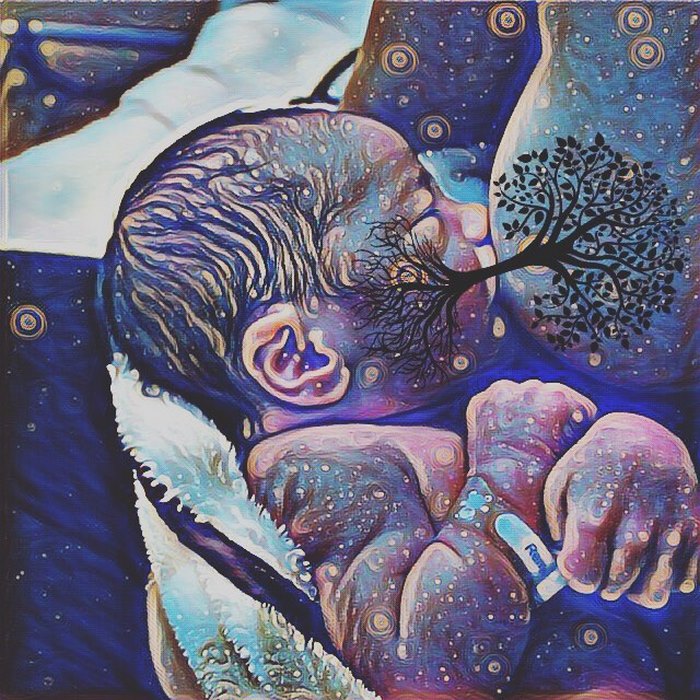 Aplicativo permite efeito que transforma selfie de amamentação em obra de arte