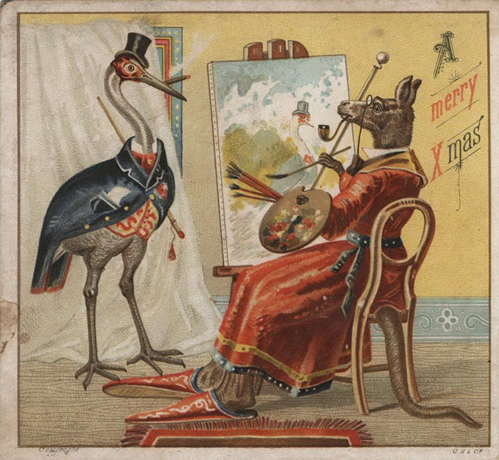 Na Era Vitoriana, o pessoal achava ~normal~ trocar cartões e Natal sinistros que nem esses daqui