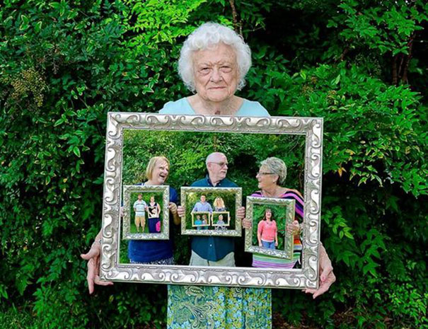 Retratos de famílias reúnem gerações