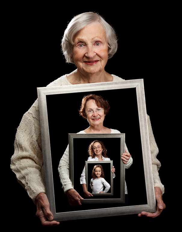 Retratos de famílias reúnem gerações