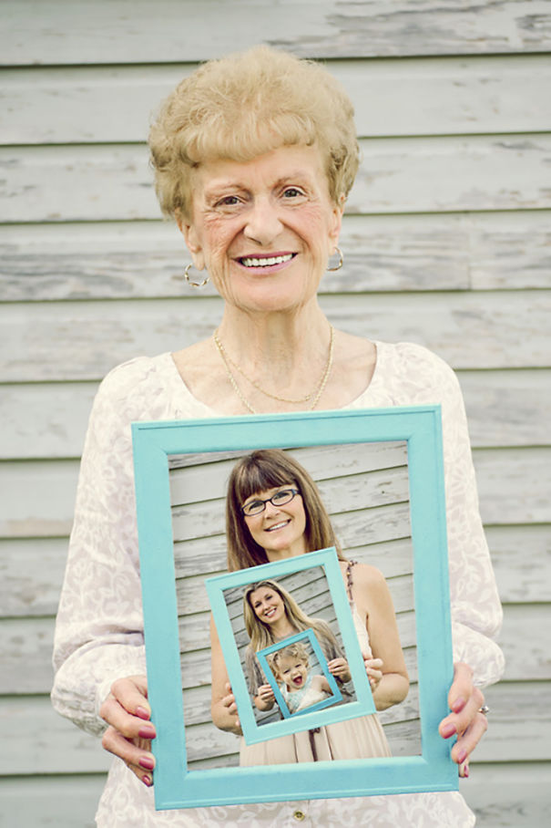 Retratos de famílias reúnem gerações