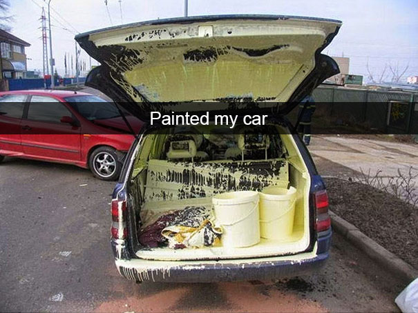 Ficou bonita a pintura do carro, né?