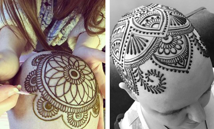 Estúdio oferece desenhos com henna gratuitamente para mulheres que enfrentaram a quimioterapia