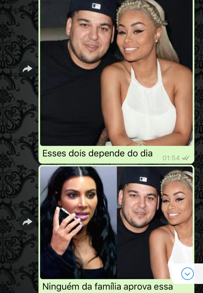 Alguém decidiu explicar como funciona a família Kardashian-Jenner por mensagens de Whatsapp