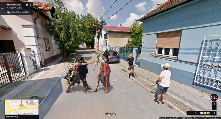 Nikola Djuric é um ilustrador de Novi Sad, uma cidade no norte da Sérvia, e teve uma ideia de trazer os grandes mestres da pintura clássica para as ruas. ara ajudá-lo nessa missão, ele decidiu usar o Google Street View