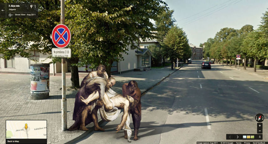 Nikola Djuric é um ilustrador de Novi Sad, uma cidade no norte da Sérvia, e teve uma ideia de trazer os grandes mestres da pintura clássica para as ruas. ara ajudá-lo nessa missão, ele decidiu usar o Google Street View