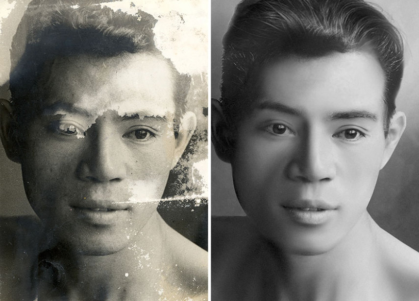 Em tempos de fotos digitais nunca reveladas, a ucraniana Tetyana Dyachenko resolveu usar a tecnologia para restaurar foto