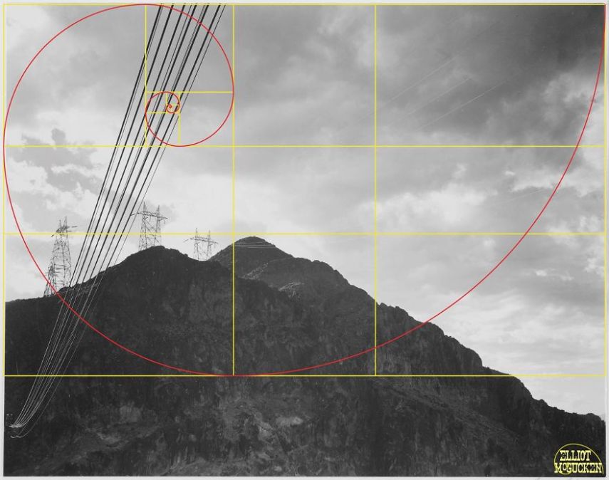 Imagens de Ansel Adams analisadas pela proporção áurea