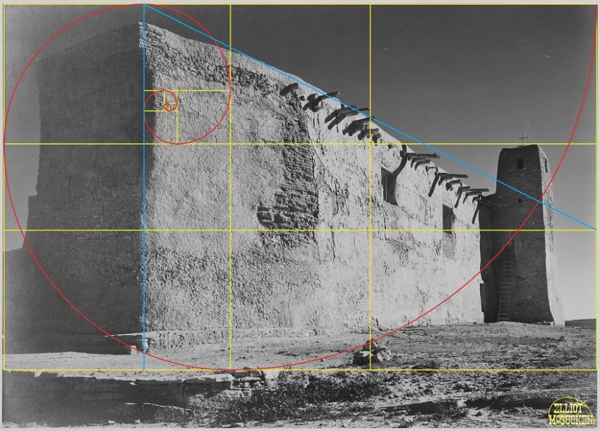 Imagens de Ansel Adams analisadas pela proporção áurea