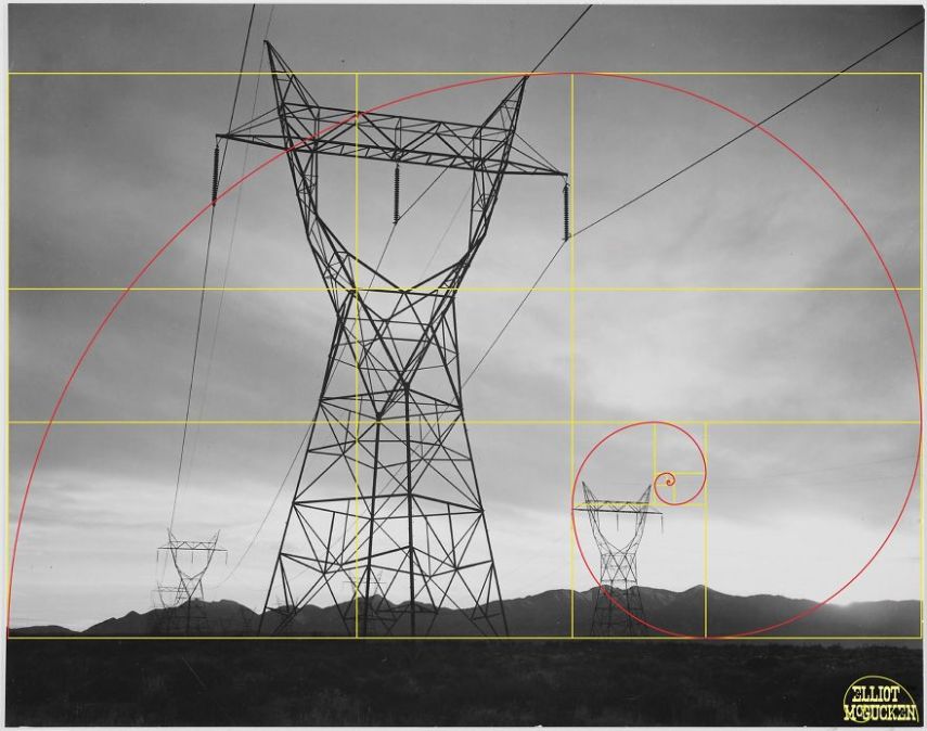 Imagens de Ansel Adams analisadas pela proporção áurea