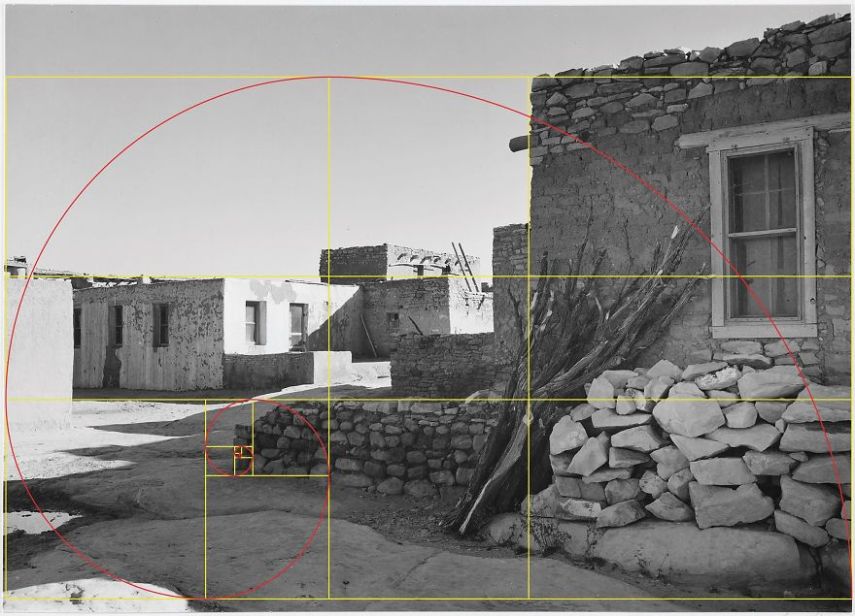 Imagens de Ansel Adams analisadas pela proporção áurea