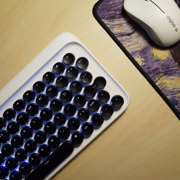 Teclados inspirados nas máquinas de escrever