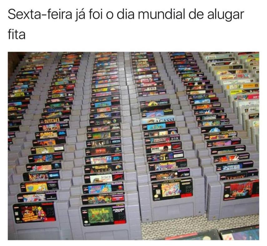 O fim de semana também era sinônimo de alugar games.