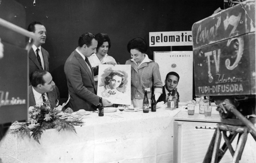 No programa 'Almoço com As Estrelas', em 1958
