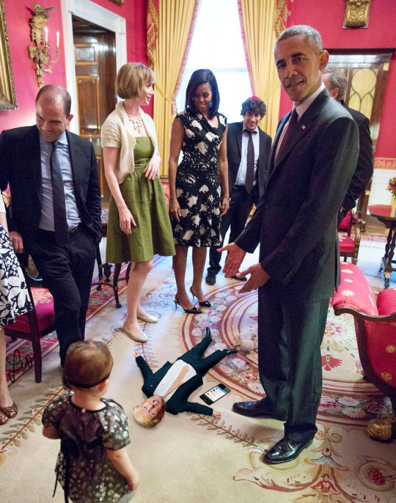 Montagens com miniaturas de Donald Trump viram febre
