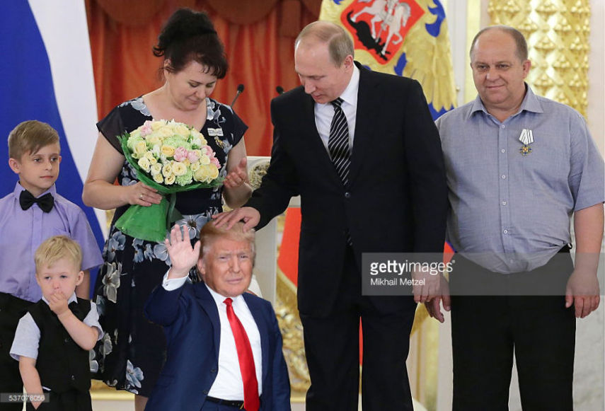 Montagens com miniaturas de Donald Trump viram febre