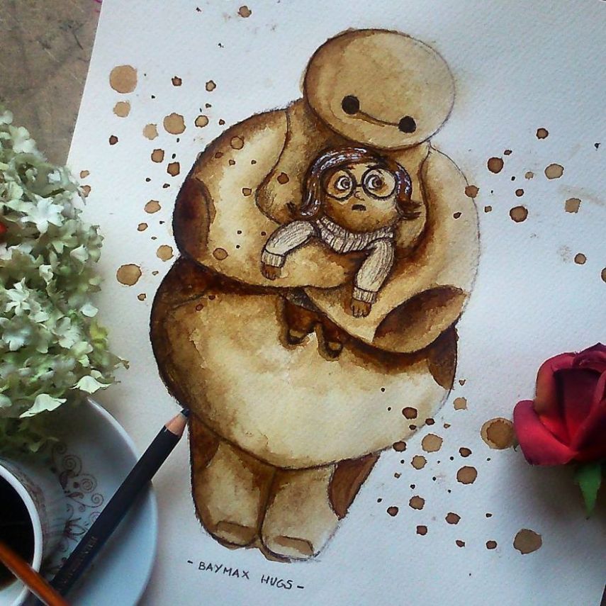Nuria Salcedo é uma artista que usar um material um pouco diferente para pintar retratos: café! Sim, a artista usa a bebida, junto com lápis marrom e papel próprio para aquarelas e faz desenhos incríveis