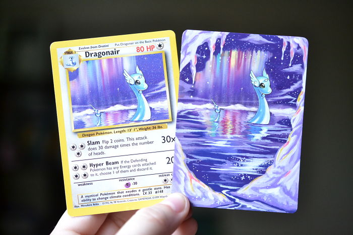 Artista transforma cartas danificadas com novas cores e ilustrações dos nossos Pokémons favoritos. Que saudade de jogar!