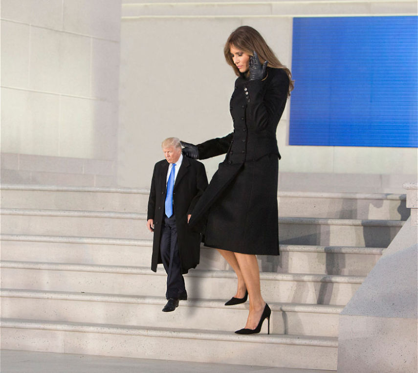 Montagens com miniaturas de Donald Trump viram febre