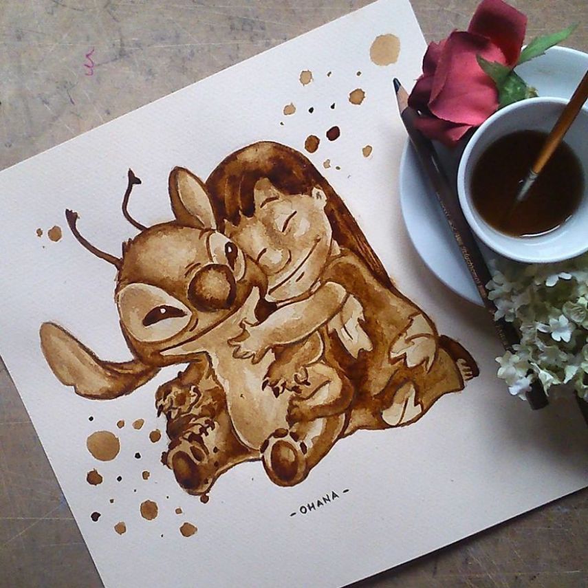 Nuria Salcedo é uma artista que usar um material um pouco diferente para pintar retratos: café! Sim, a artista usa a bebida, junto com lápis marrom e papel próprio para aquarelas e faz desenhos incríveis