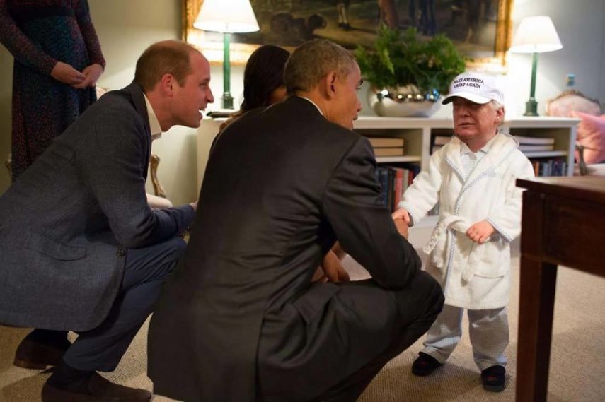 Montagens com miniaturas de Donald Trump viram febre